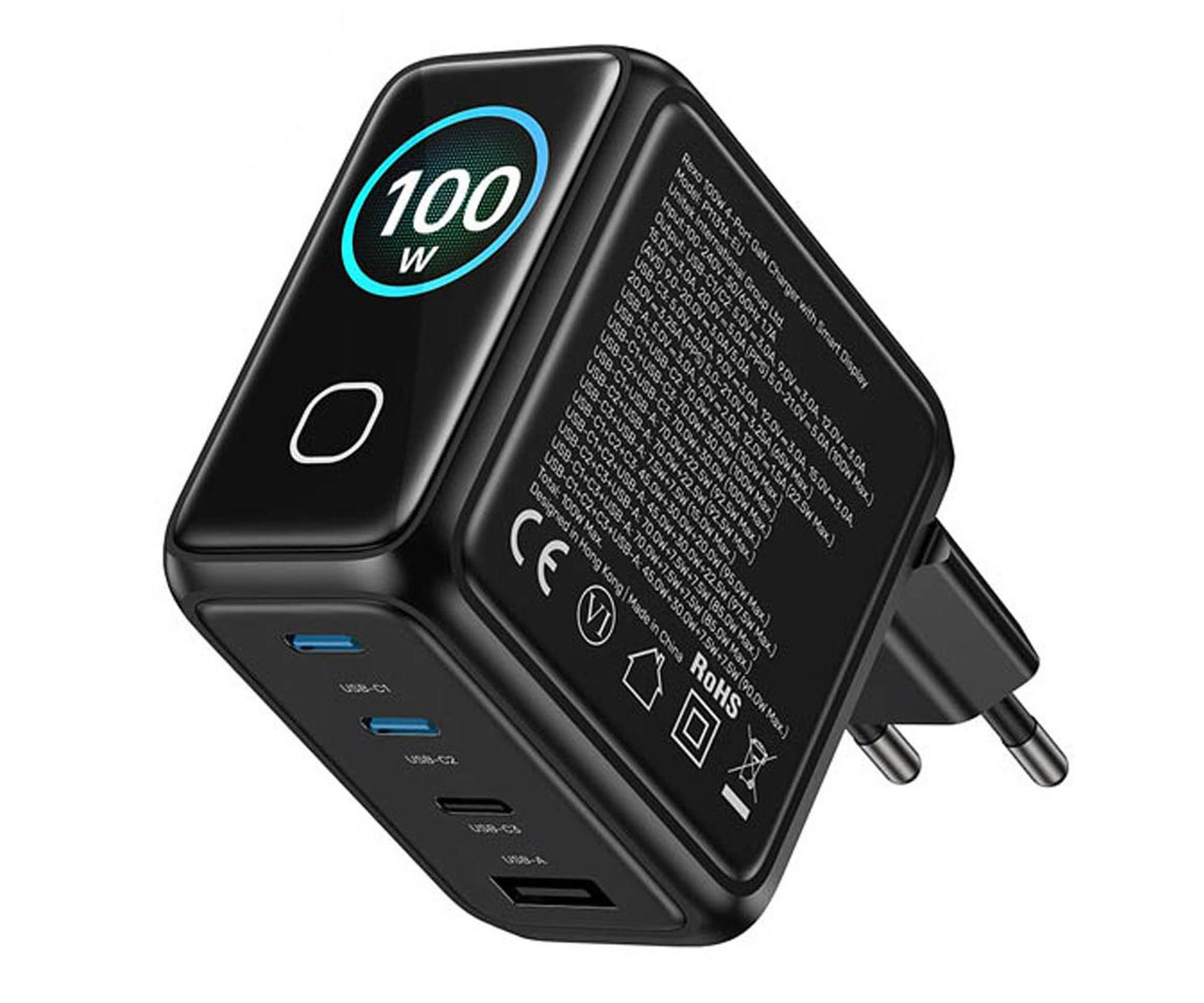 Unitek Ładowarka GaN z wyświetlaczem Rexo 100W