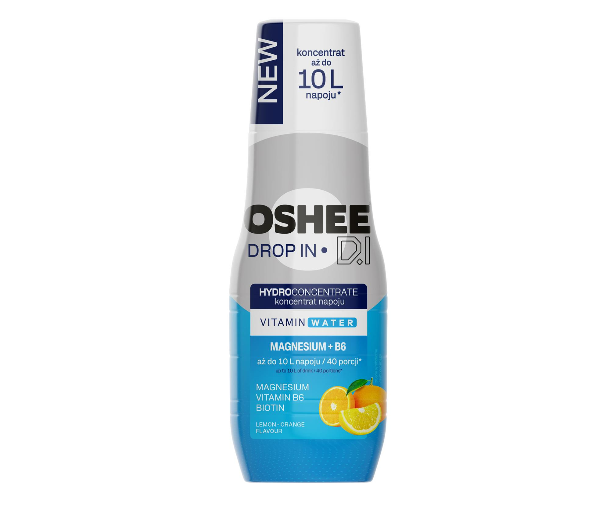 OSHEE Koncentrat napoju DROP IN pomarańcza-cytryna + magnez 500 ml