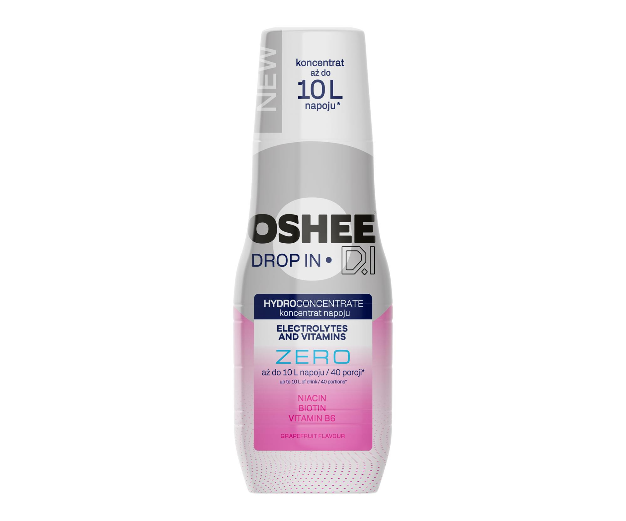 OSHEE Koncentrat napoju DROP IN grejpfrutowy + witaminy 500 ml
