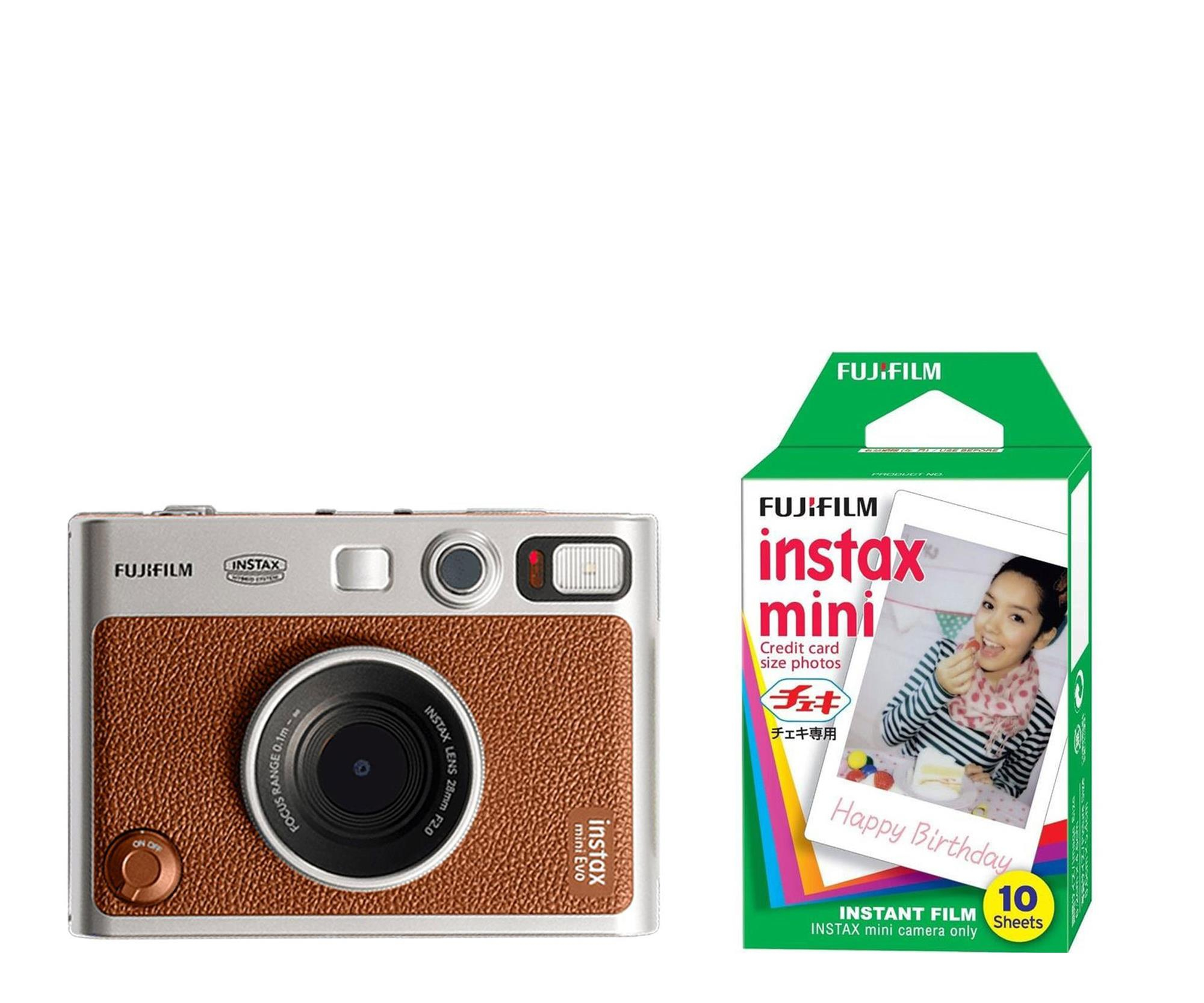 Fujifilm Instax Mini Evo brązowy + wkłady (10 zdjęć)