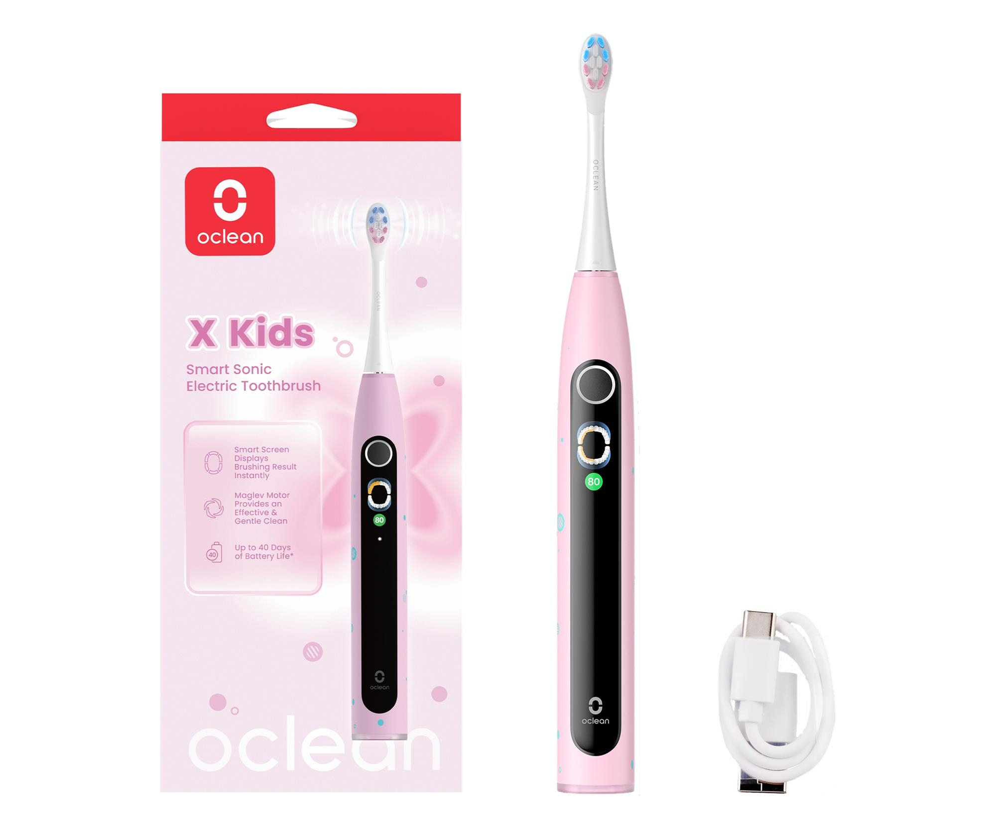 Oclean Oclean Szczoteczka soniczna X Kids (różowa)