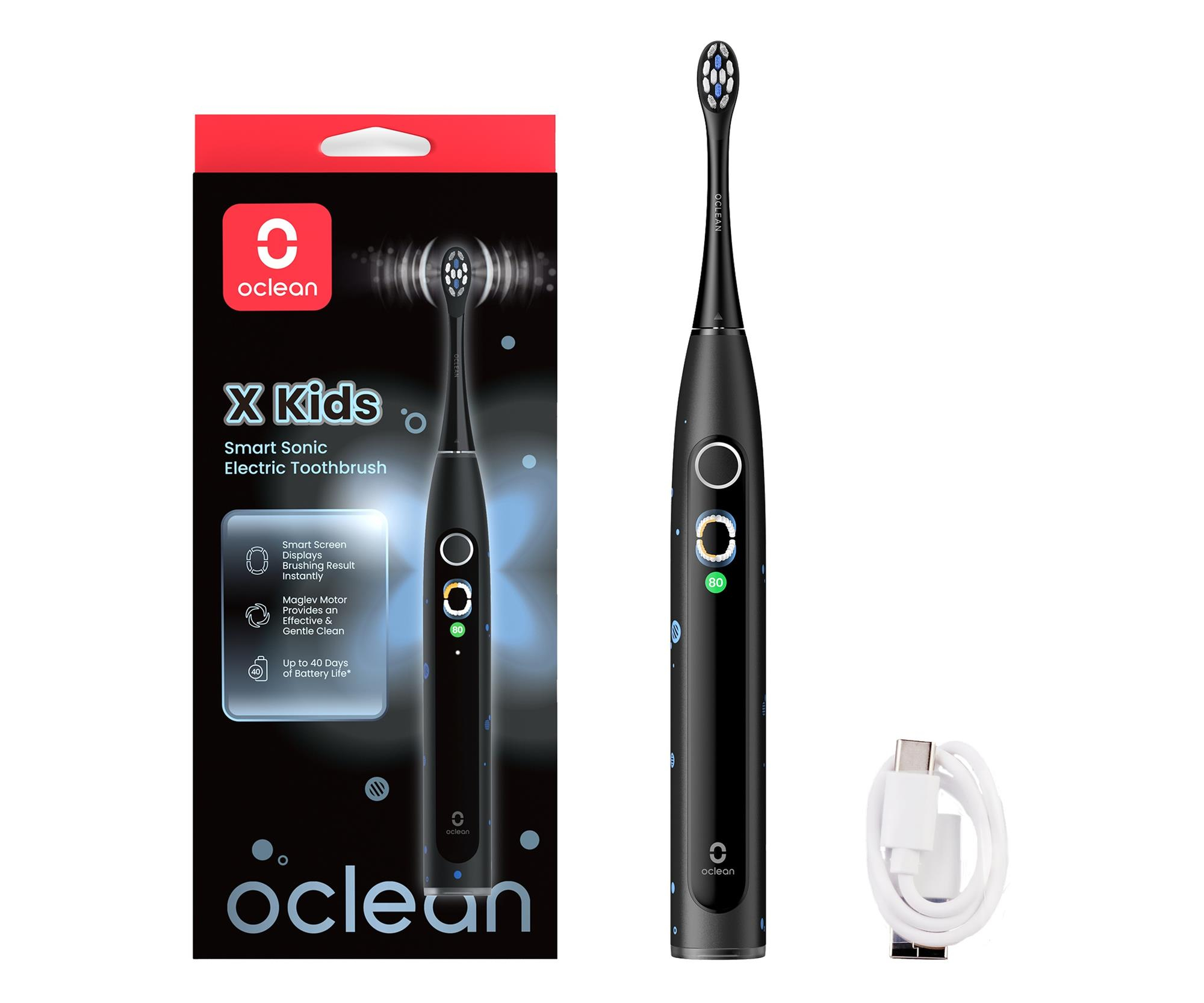 Oclean Oclean Szczoteczka soniczna X Kids (czarna)