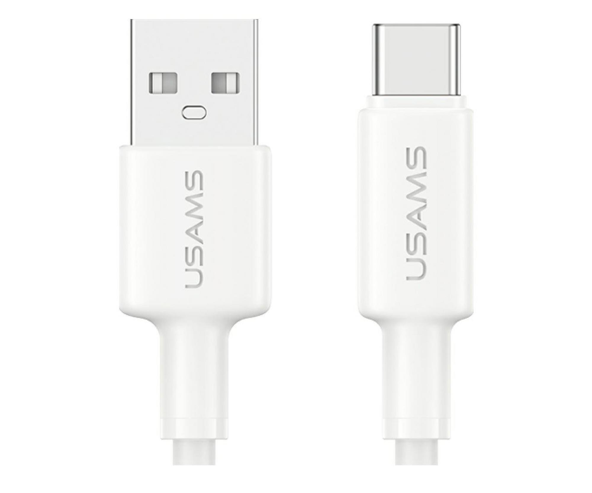 USAMS Kabek U90 3A USB-A do USB-C biały