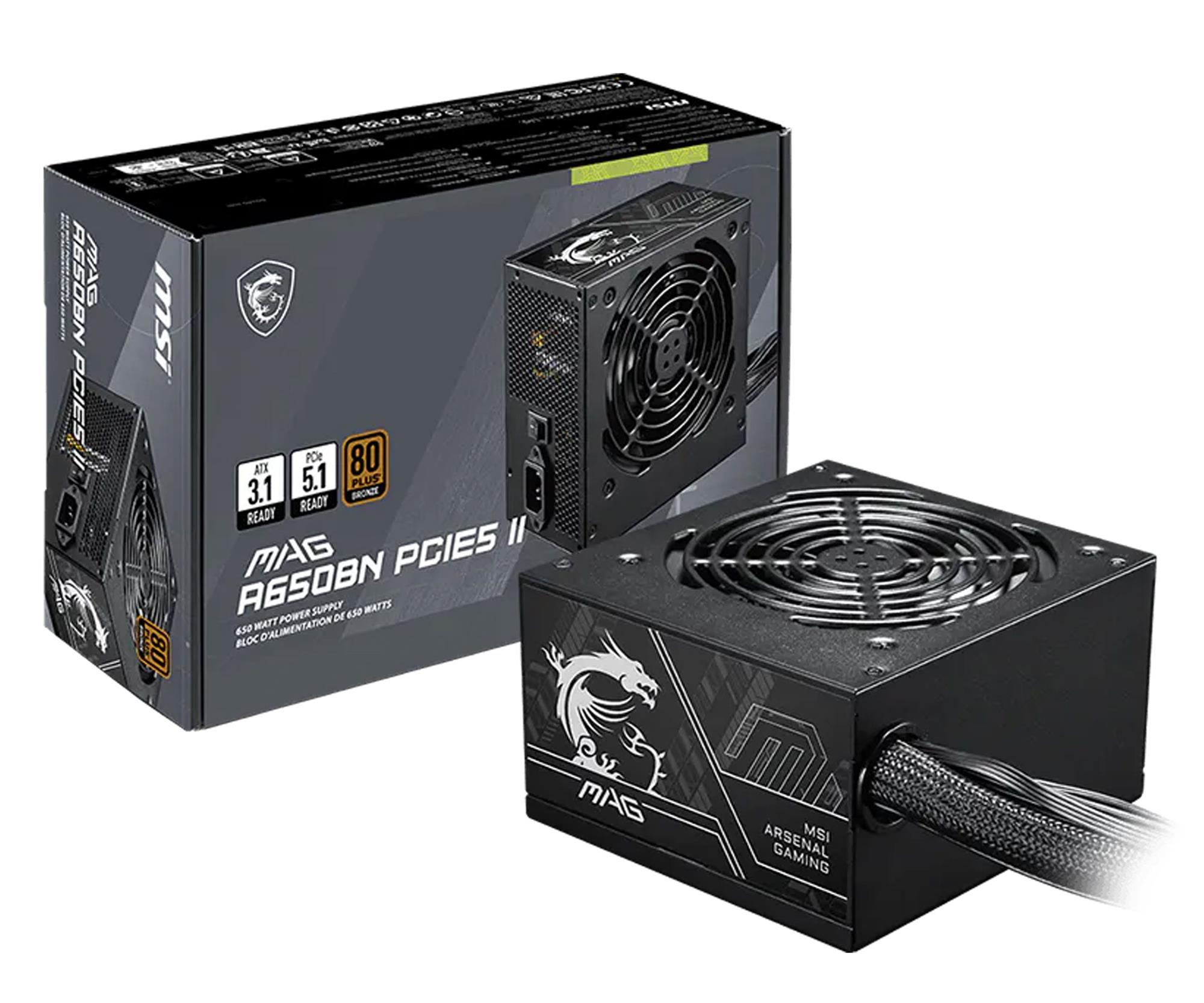 MSI MAG A650BN PCIE5 II 650W 80 Plus Bronze