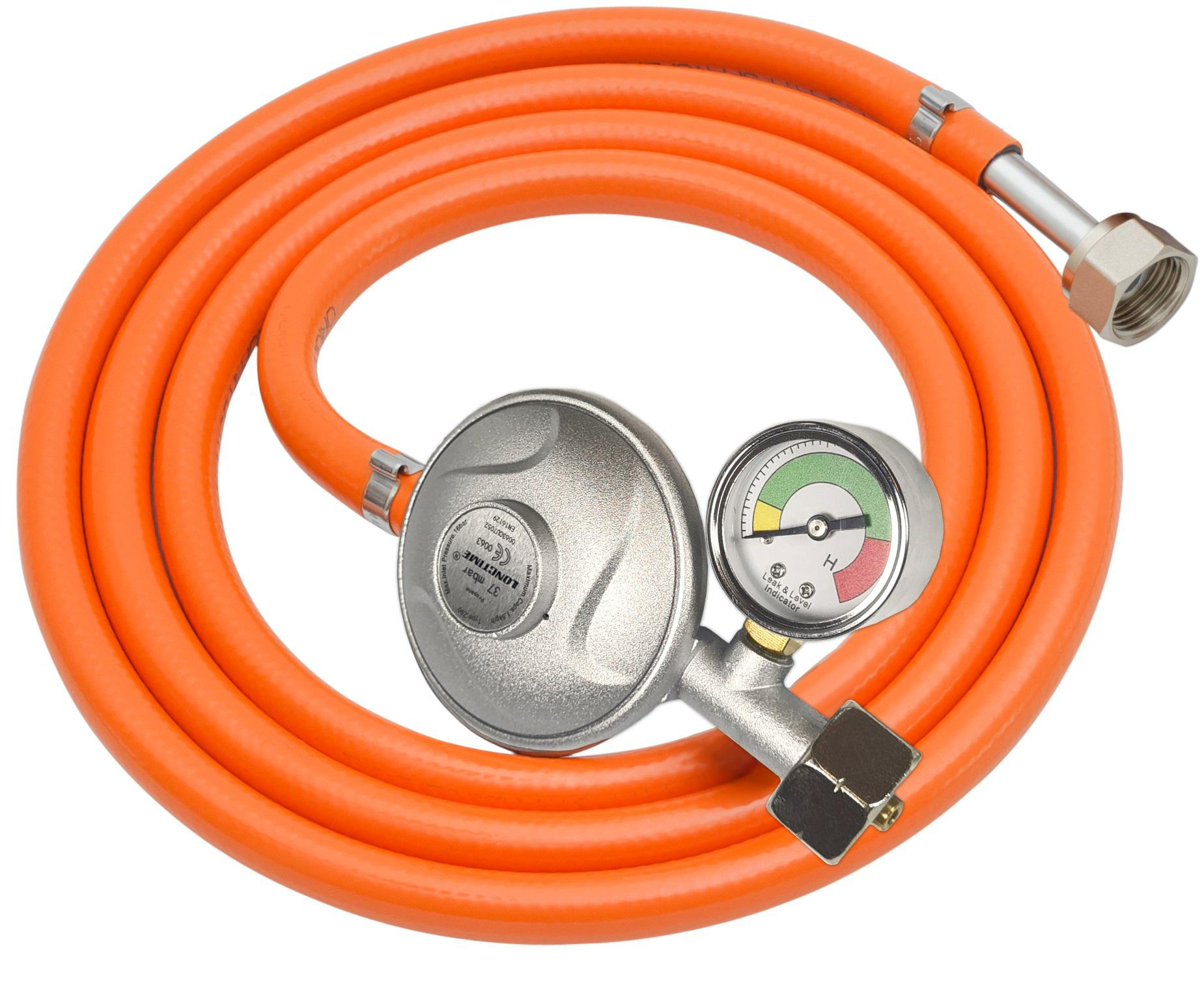 LECHAR Wąż+red.z manometr.+zł.Krótka Prosta 2m