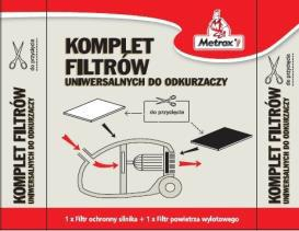 METROX Komplet filtrów uniwersalnych do odkurzaczy