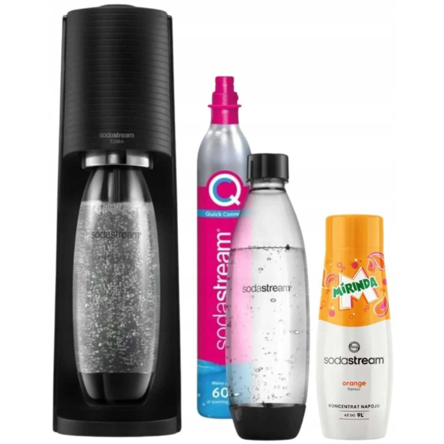 SodaStream SATURATOR TERRA BLACK +2 BUTELKI+MIRINDA