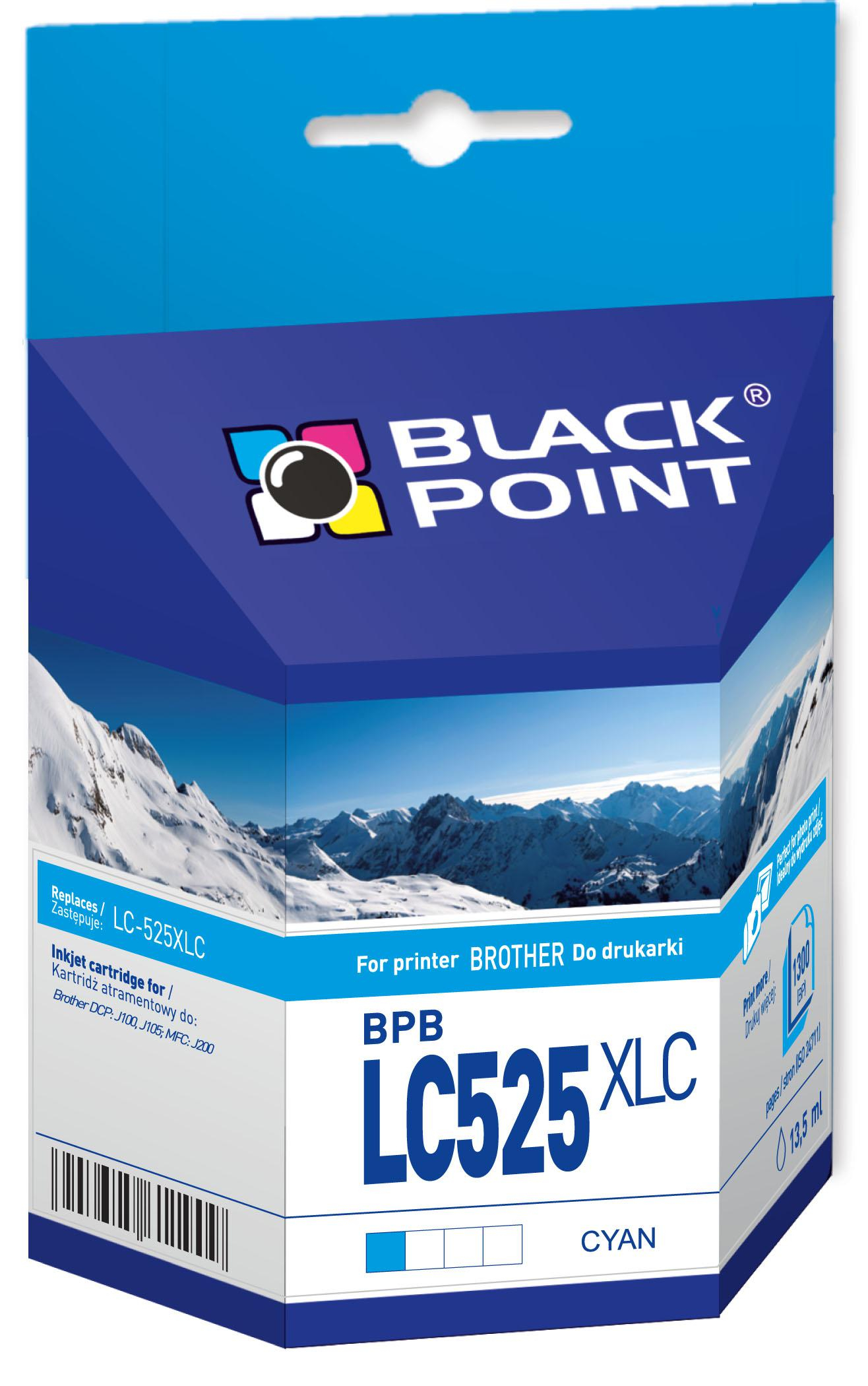 Black Point Tusz BPBLC525XLC Zamiennik Brother LC525XLC