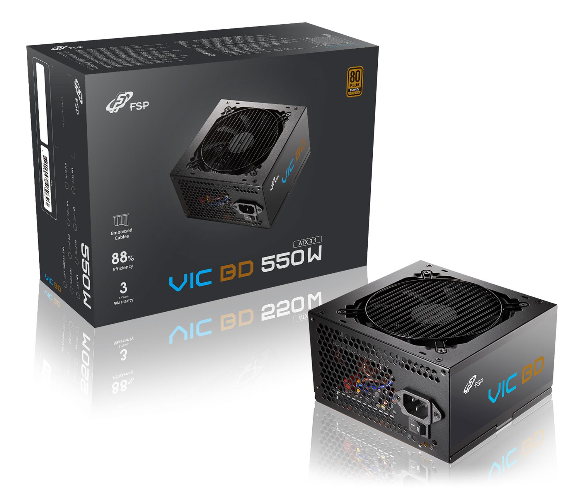 FSP/Fortron VIC 550W 80 Plus Bronze ATX 3.1 PCIe Gen 5.1
