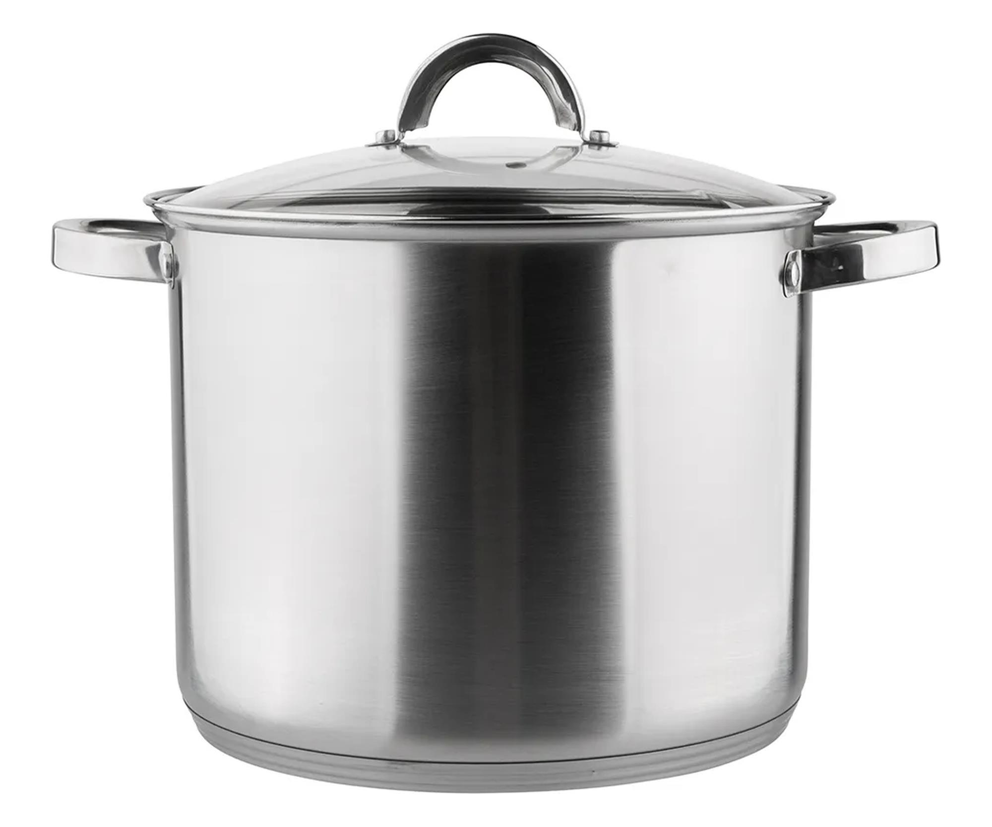 Altom Fabio garnek wysoki nierdz. 26cm 10,5l z pokrywą szklaną