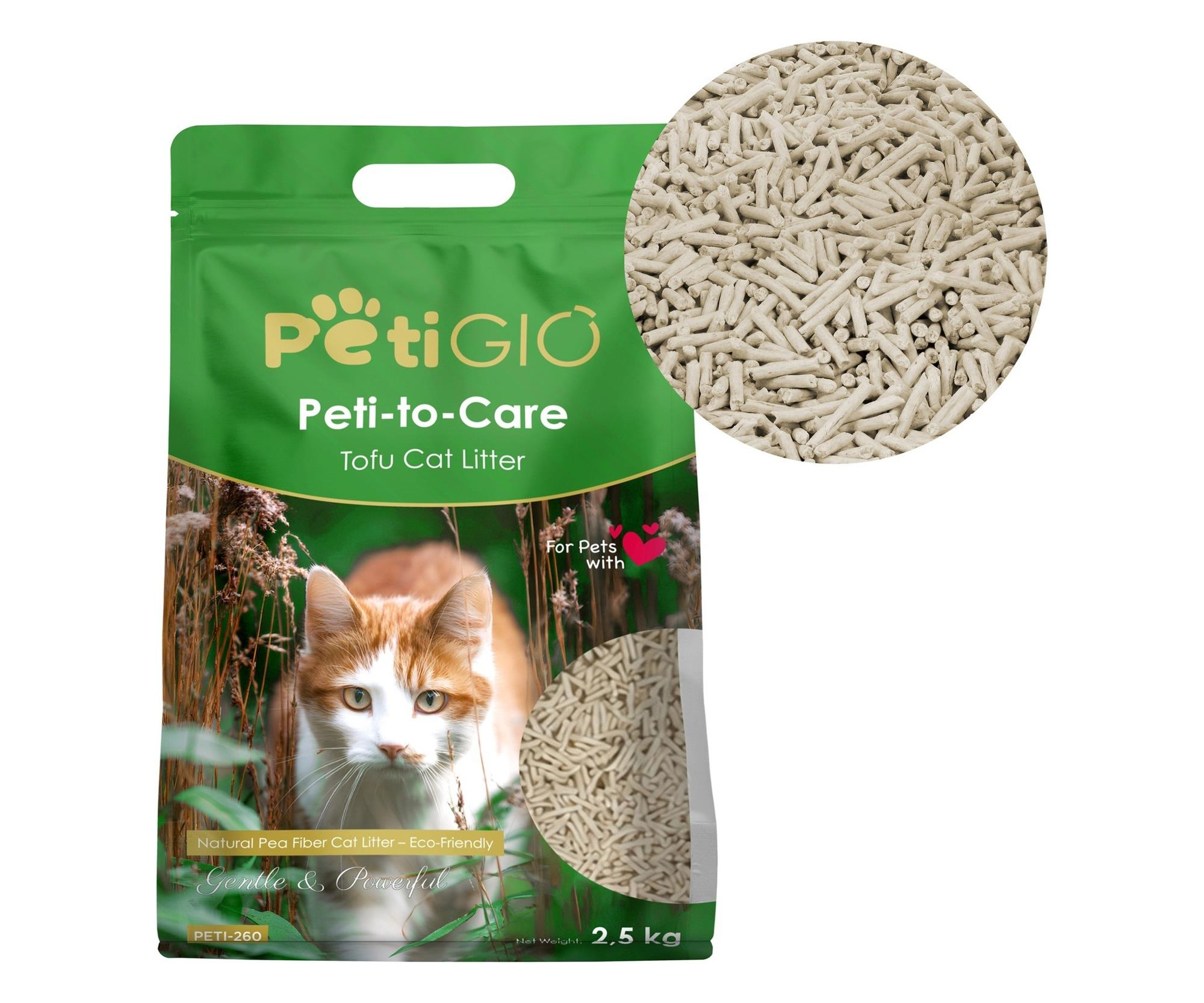 PetiGIO PETI-260 żwirek do kuwety TOFU 2,5 kg