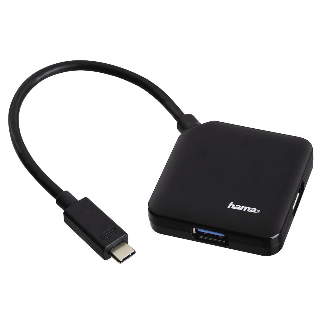 Hama HUB 1:4 USB HAMA 3.0 TYP C CZARNY#