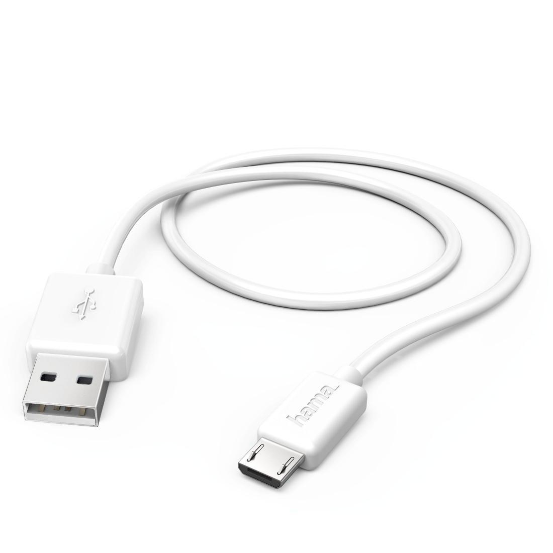 Hama USB - microUSB 1.4m biały
