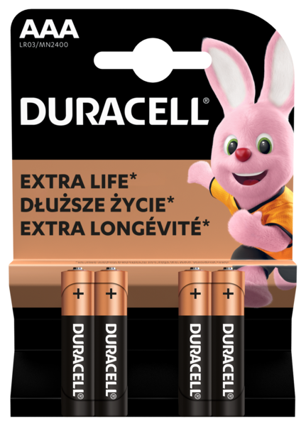 Duracell BATERIA DURACELL BASIC LR03/AAA (4szt)V2 #