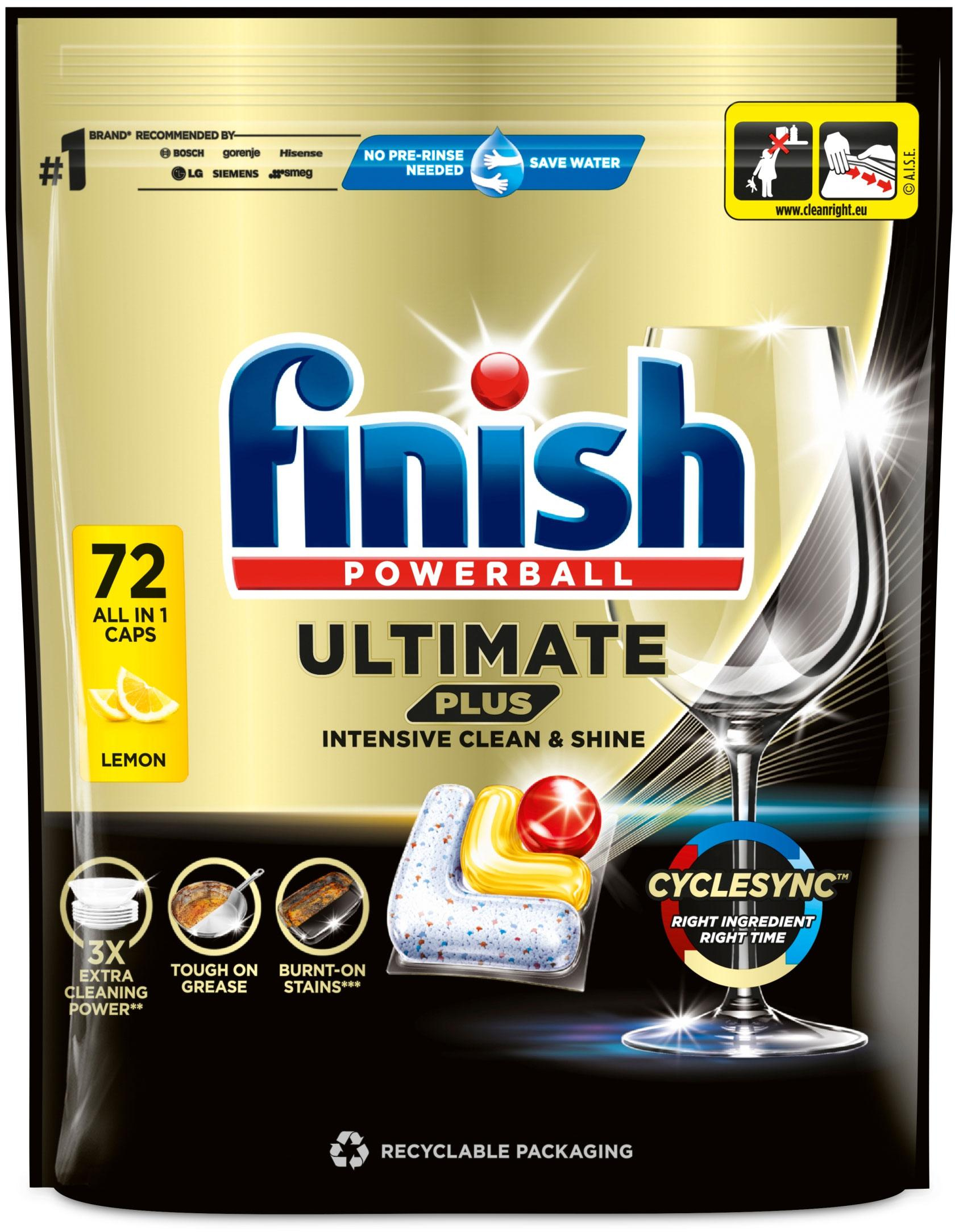 Finish FINISH 72szt Ultimate Plus All in 1 Lemon Kapsułki do Zmywar