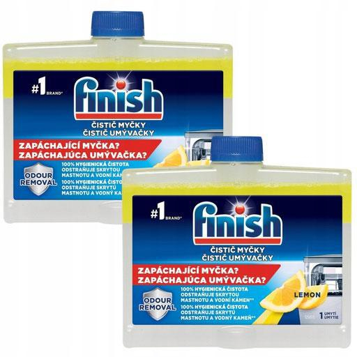 Finish FINISH 2x250ml Lemon Płyn do czyszczenia Zmywarki DUO