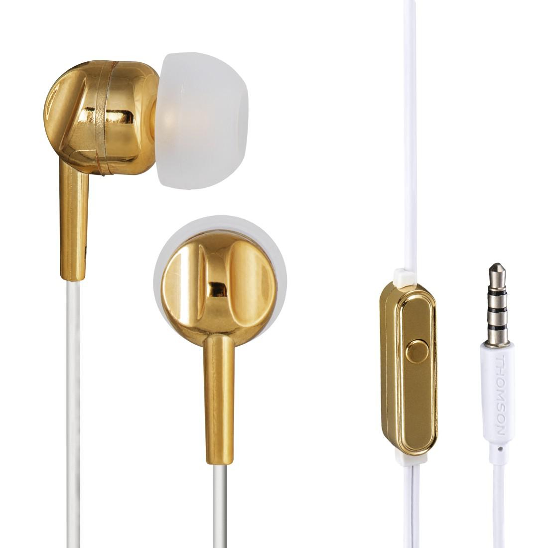 Thomson SŁUCHAWKI DOUSZNE THOMSON EAR3005GD Z MIK. Złote #