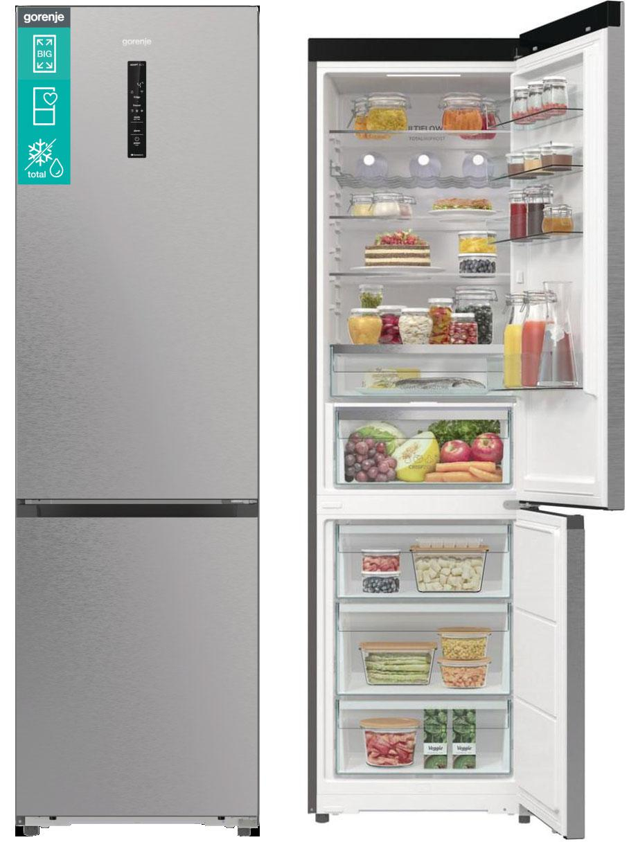 Gorenje NRB620E61X4WFE No Frost 203cm Srebrna Do Obudowy WiFi 413L