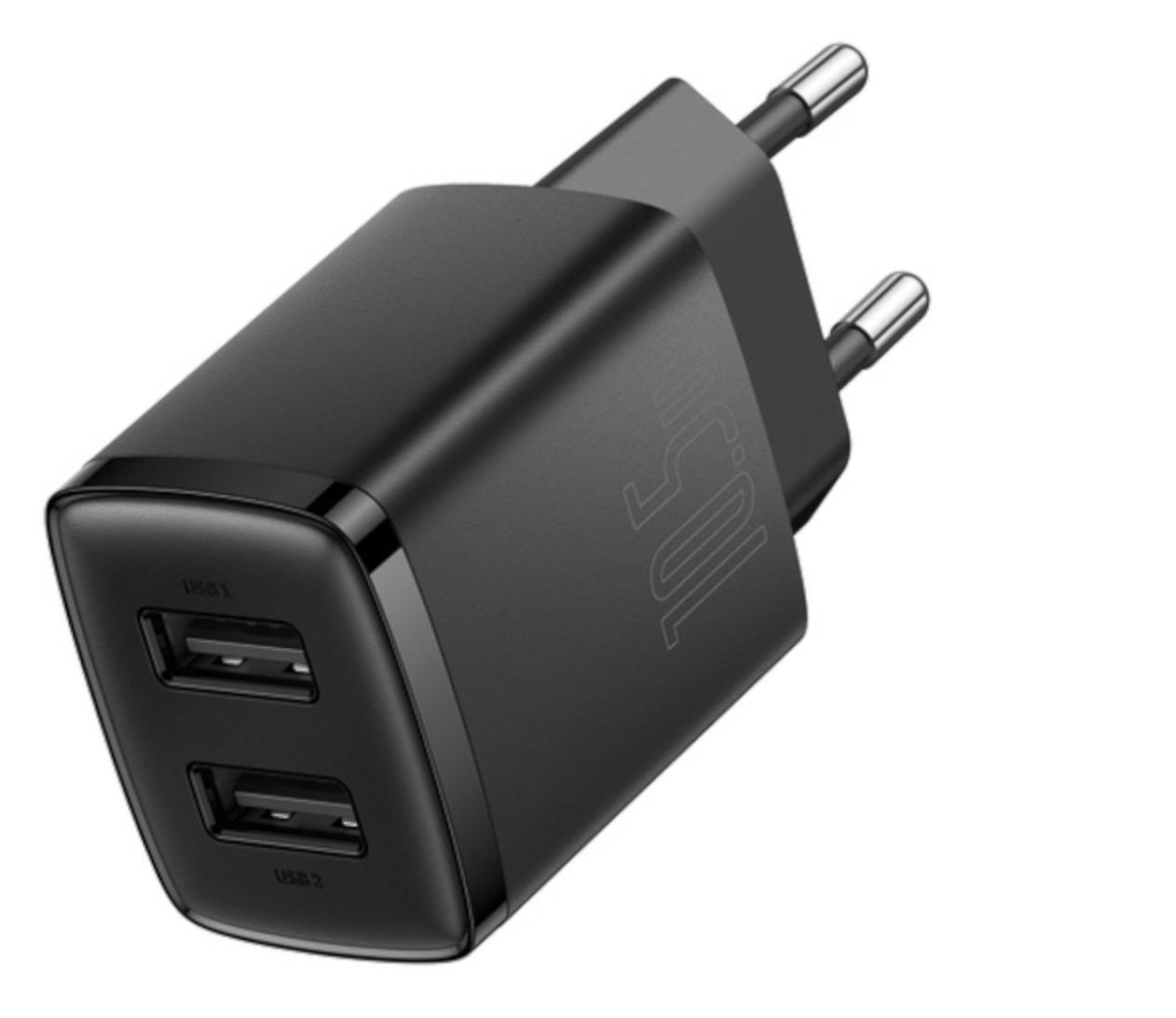 Baseus Ładowarka sieciowa 2x USB-A 10.5W 2A