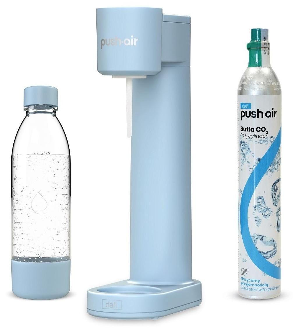 Dafi PUSHAIR SATURATOR Z NABOJEM CO2 + BUTELKA 0,7 - LAZUROWY