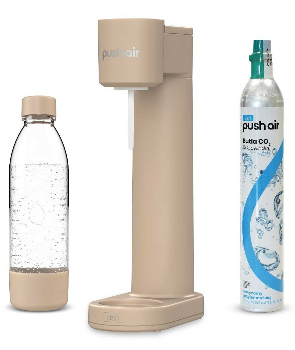 Dafi PUSHAIR SATURATOR Z NABOJEM CO2 + BUTELKA 0,7 - CAPPUCCINO