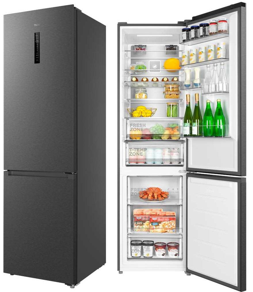 TCL RP382BXD0 No Frost 203cm Srebrna Komora Zero 382L