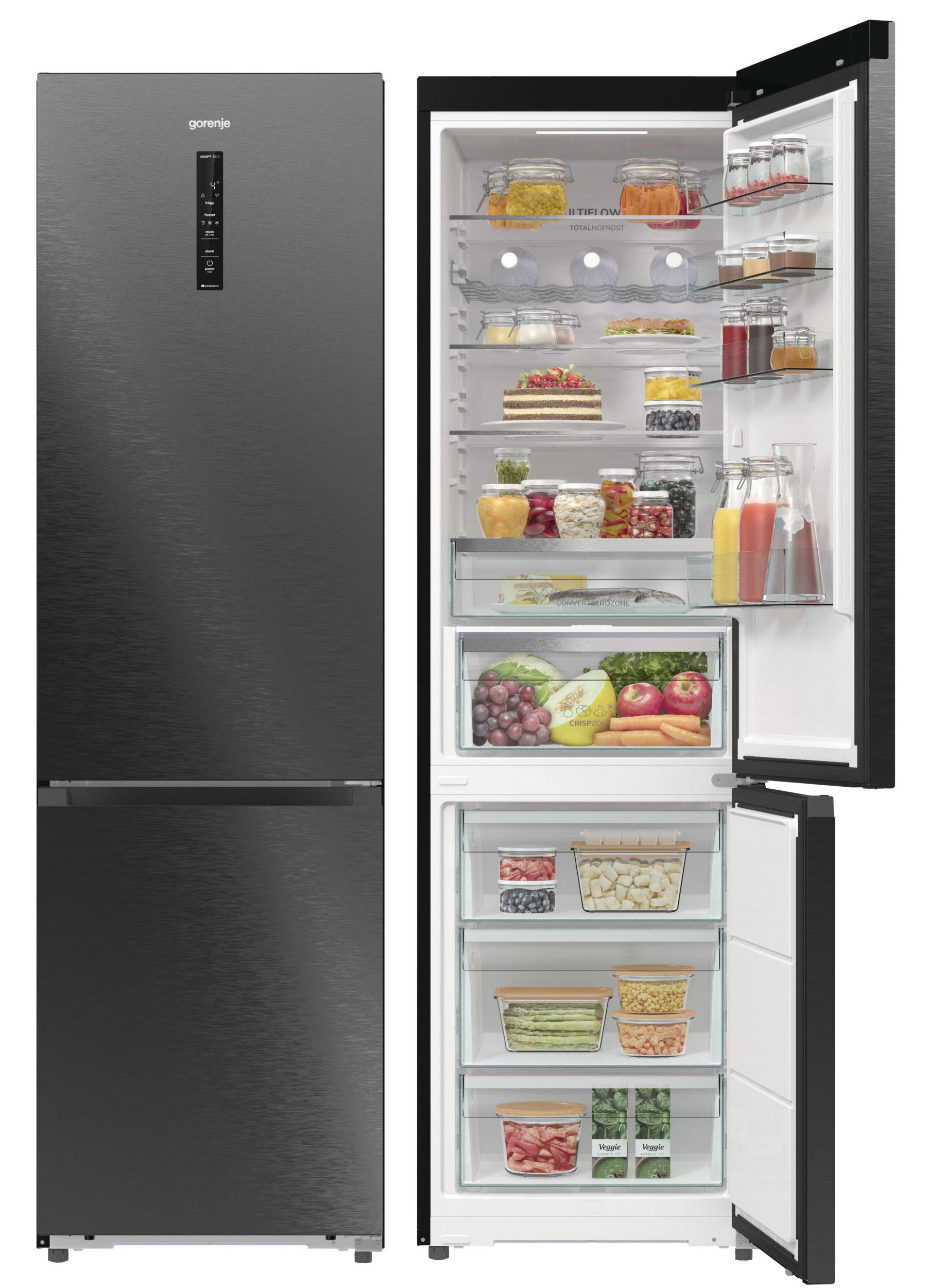 Gorenje NRB620E61BX4WFE No Frost 203cm Czarna Do Obudowy WiFi 413L
