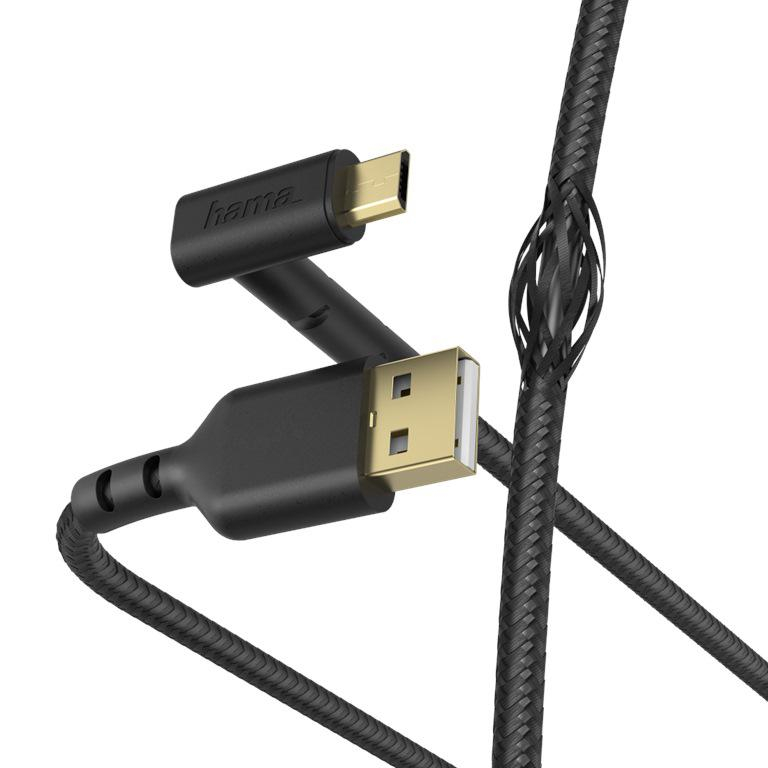 Hama USB-microUSB STAND 1,5m czarny