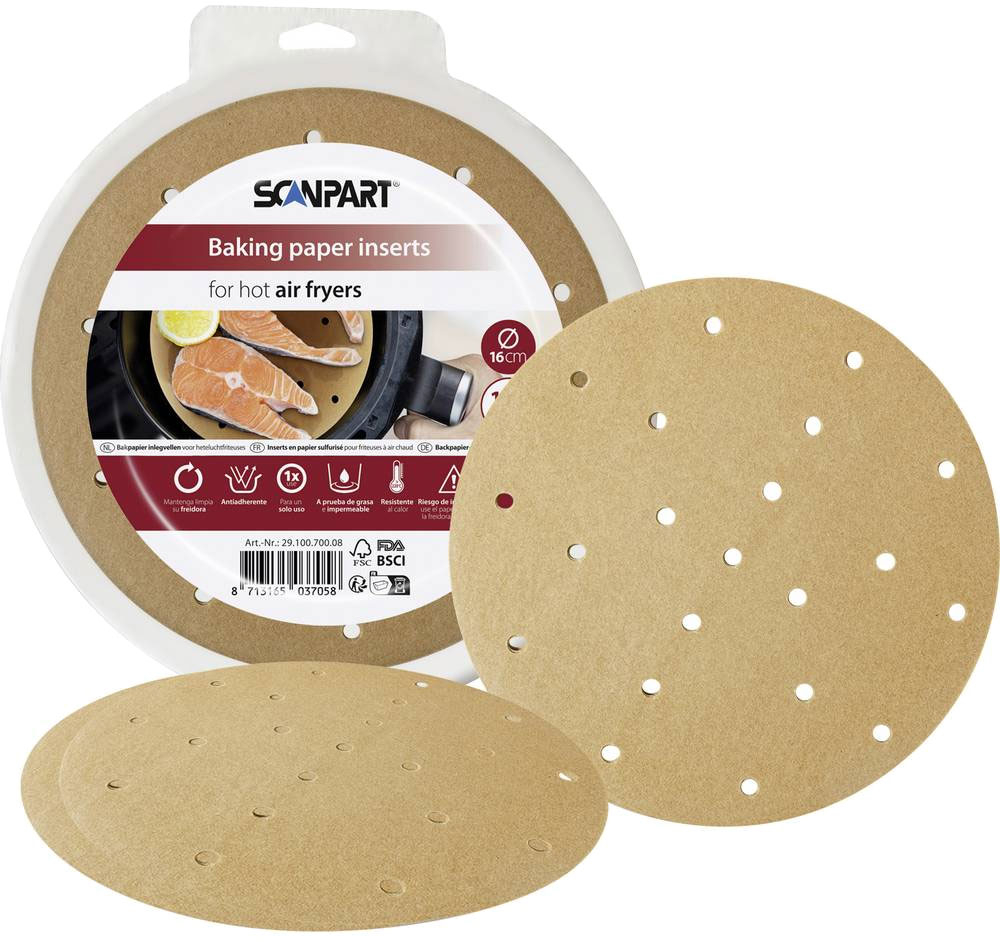 Scanpart Papier do air frayer perforowany 16 cm okrągły 100 szt.