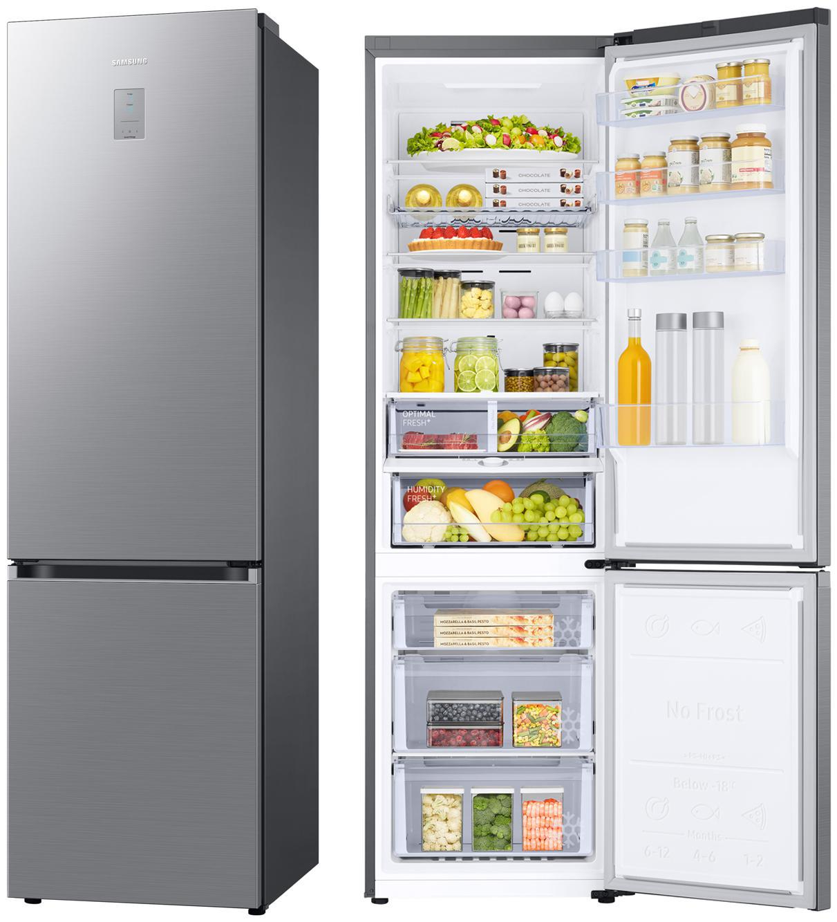 Samsung RB38C675CS9 EF No Frost 203cm Srebrna WiFi AI 390L