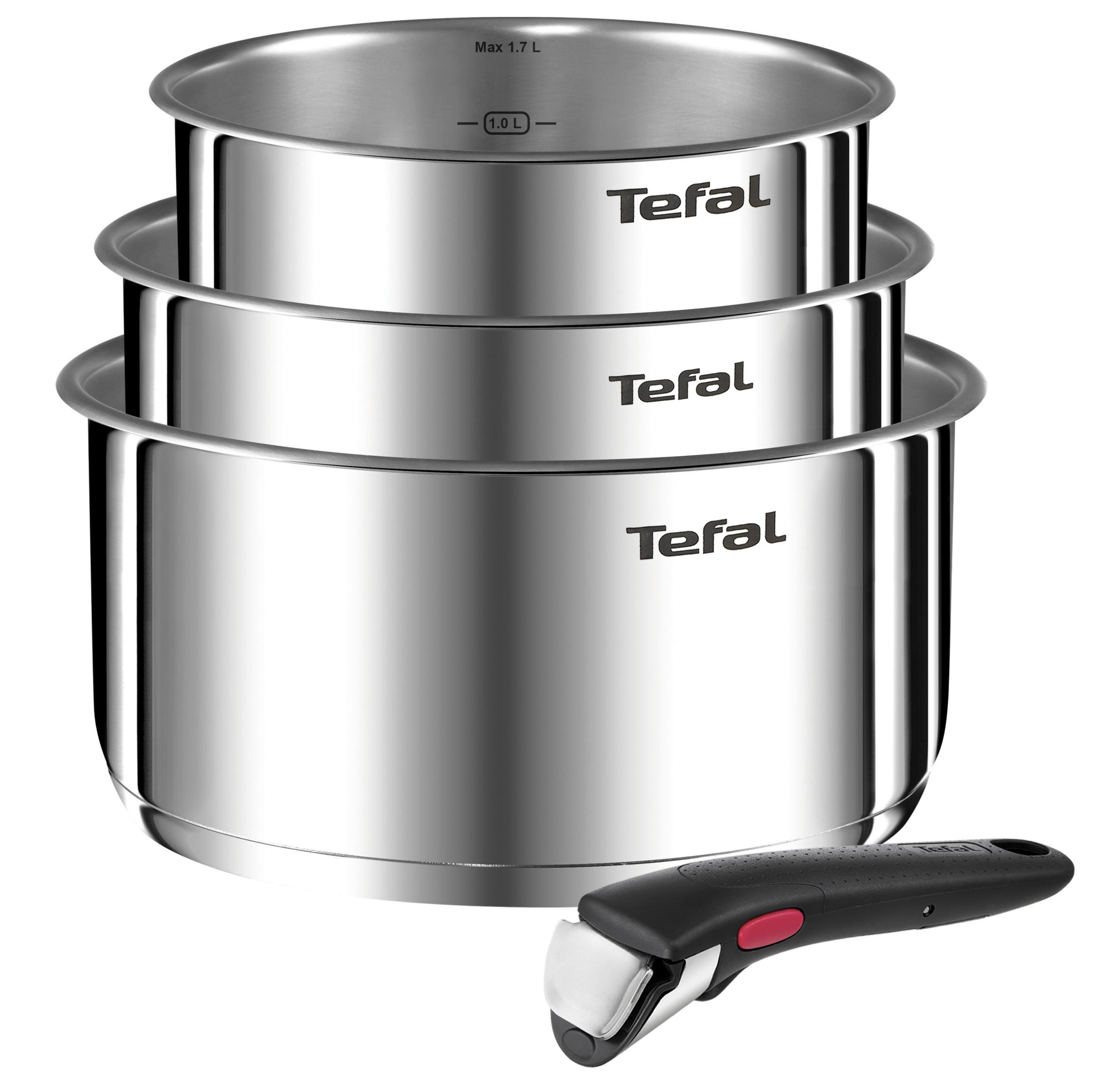 Tefal ZESTAW INGENIO EMOTION 4 ELEMENTY: RONDEL 16CM/18CM/20CM+RĄC