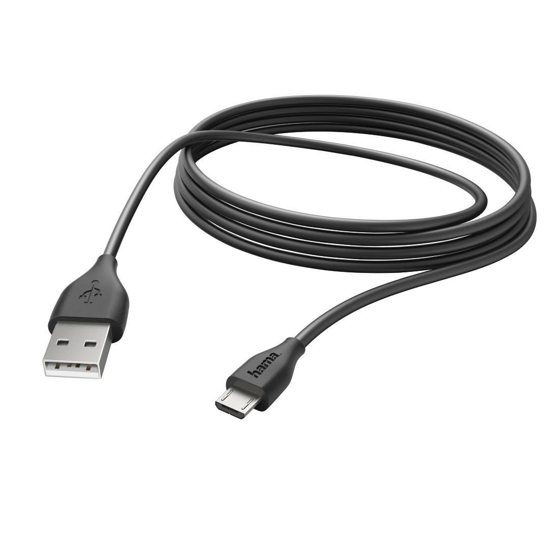 Hama KABEL USB-microUSB 3M HAMA czarny #