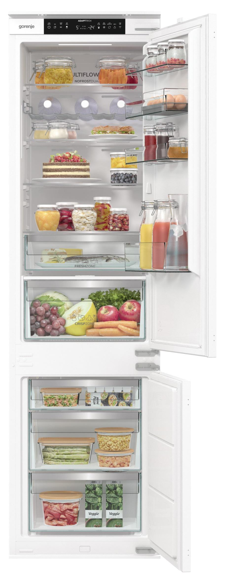 Gorenje NRKI519D61WF No Frost 193,2cm 35dB Zawiasy Ślizgowe 284L