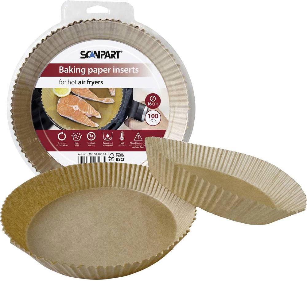 Scanpart Papier do air frayer 16 cm okrągły 100 szt.