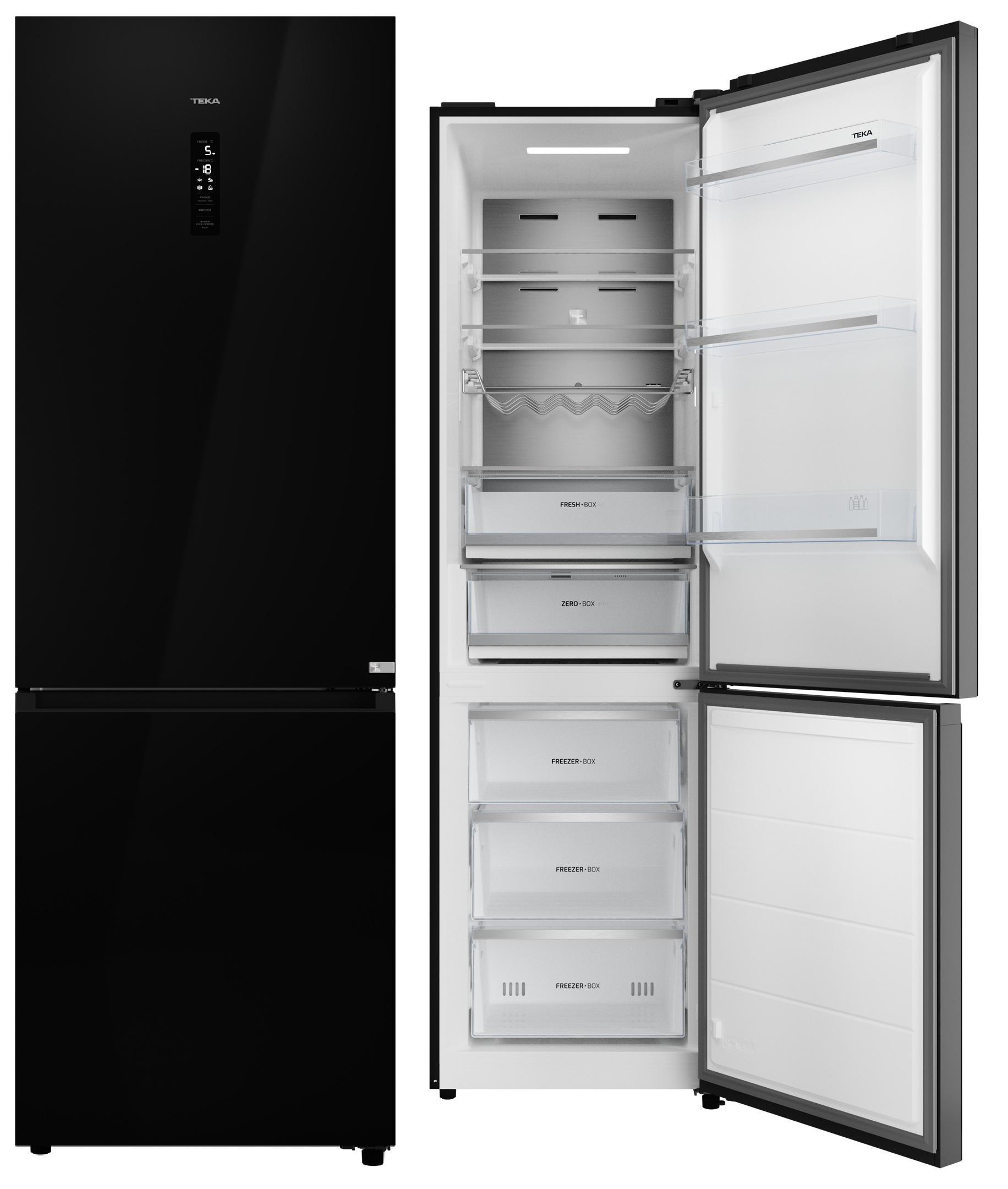 Teka RBF 88670 GBK No Frost 201cm Czarne Szkło Komora Zero 378L