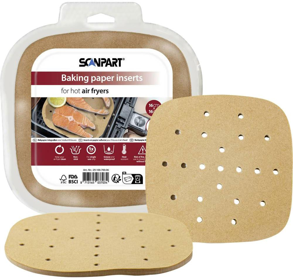 Scanpart Papier do air frayer perforowany 16x16 cm 100 szt.