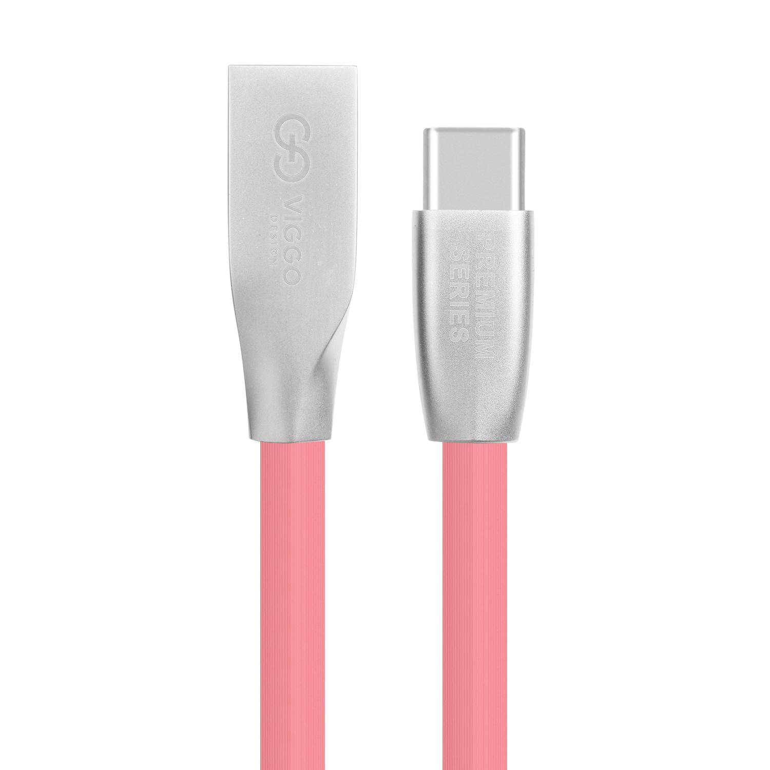 VIGGO DESIGN USB - USB-C VIGGO 1m Różowy