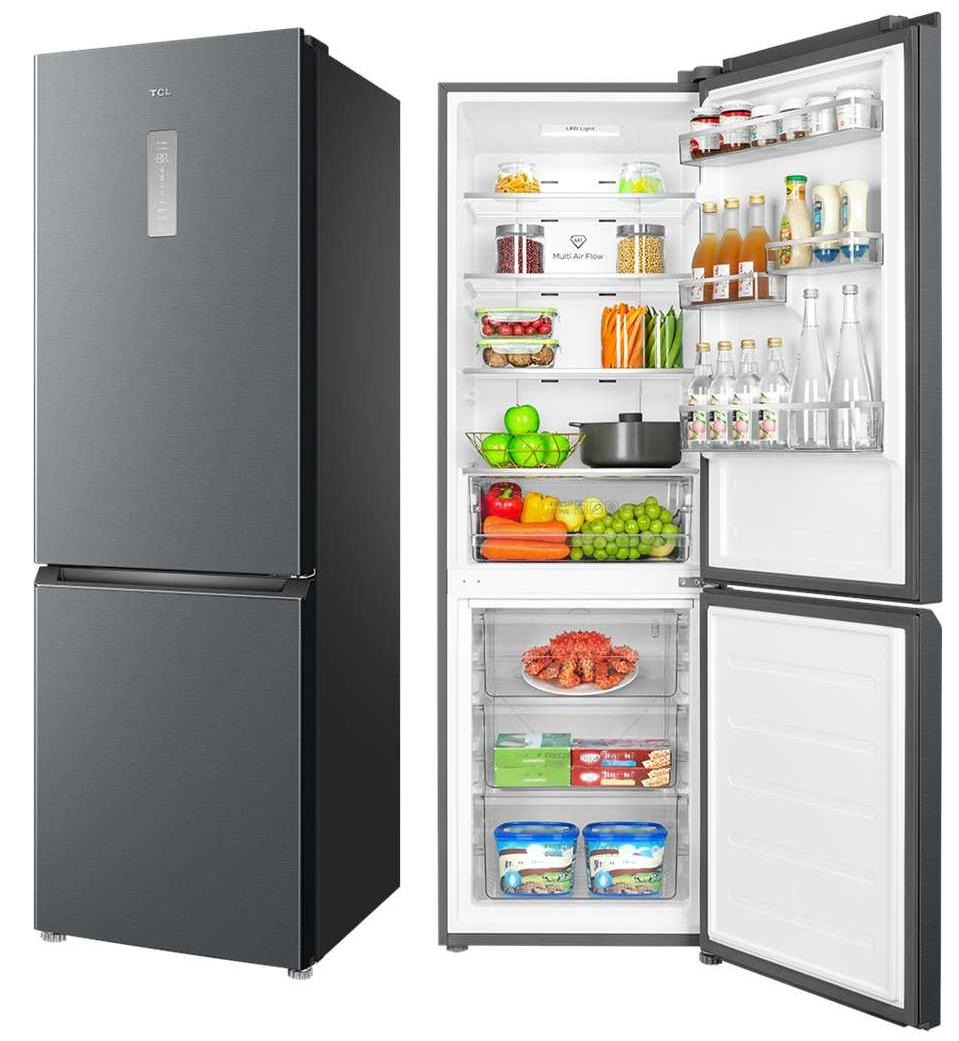 TCL RP318BXE2 No Frost 185cm Srebrna AAT Power Cool Freeze 318L