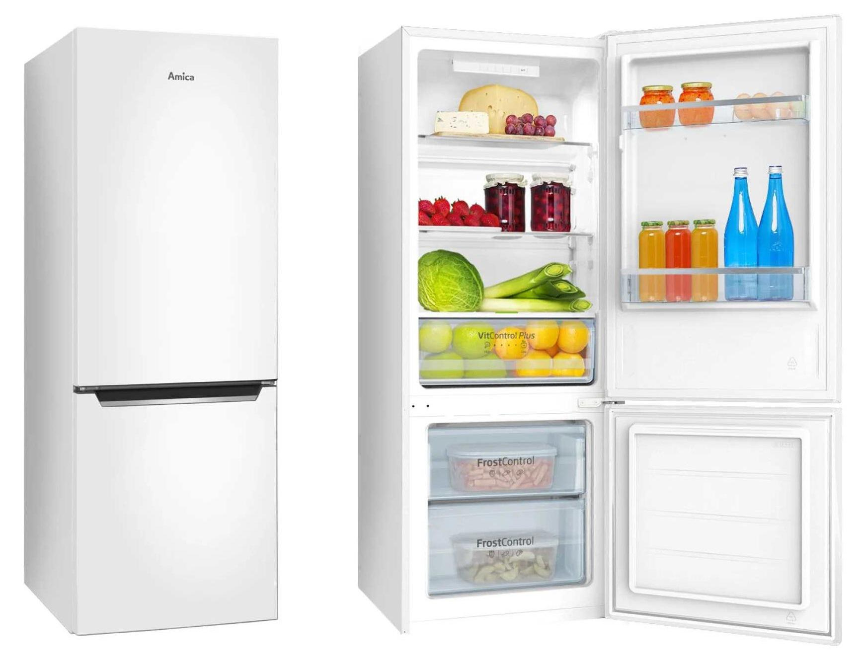 Amica FK244.4(E) FrostControl 144cm Biała SlimSize 205L