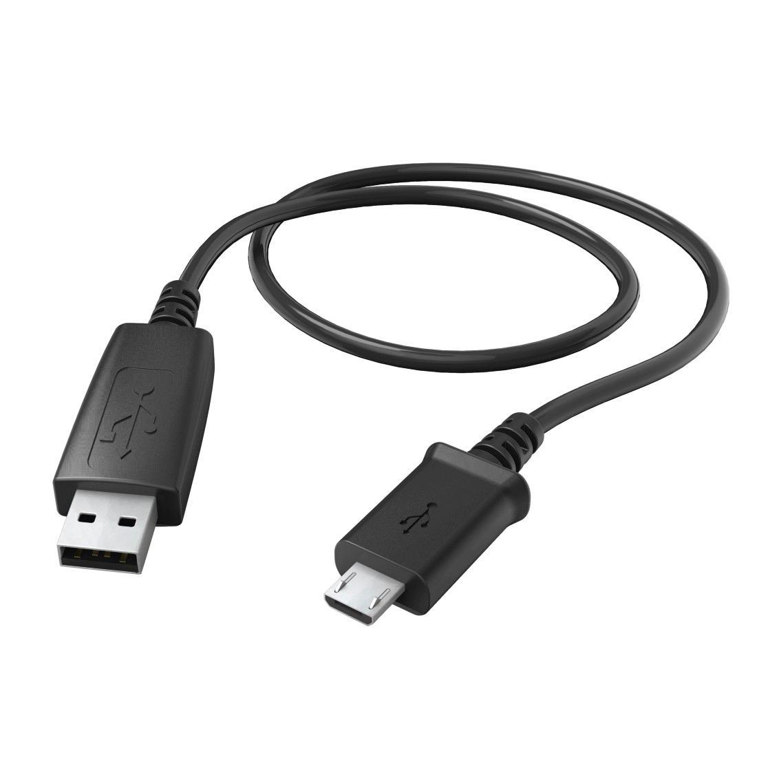 Hama KABEL USB-microUSB 0.6M HAMA czarny #
