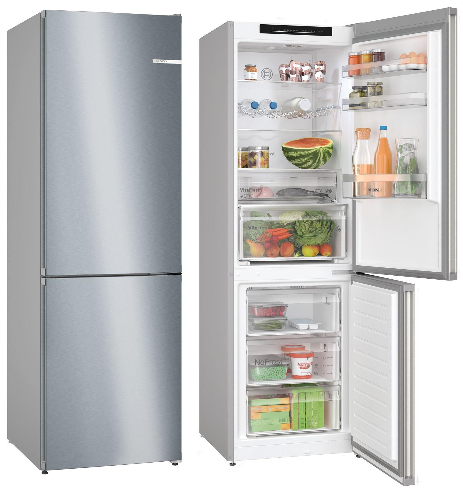 Bosch KGN362IDF No Frost 186cm Srebrna Komora Zero VitaFresh 321L