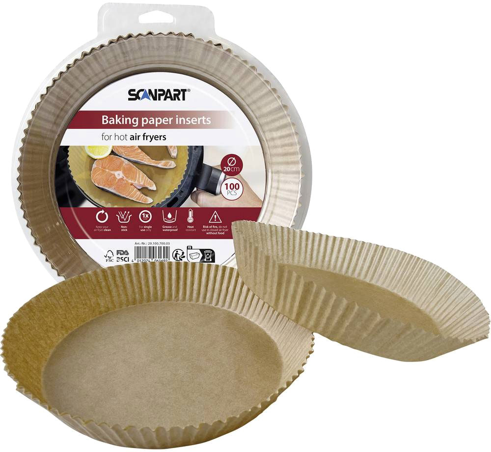 Scanpart Papier do air frayer 20 cm okrągły 100 szt.
