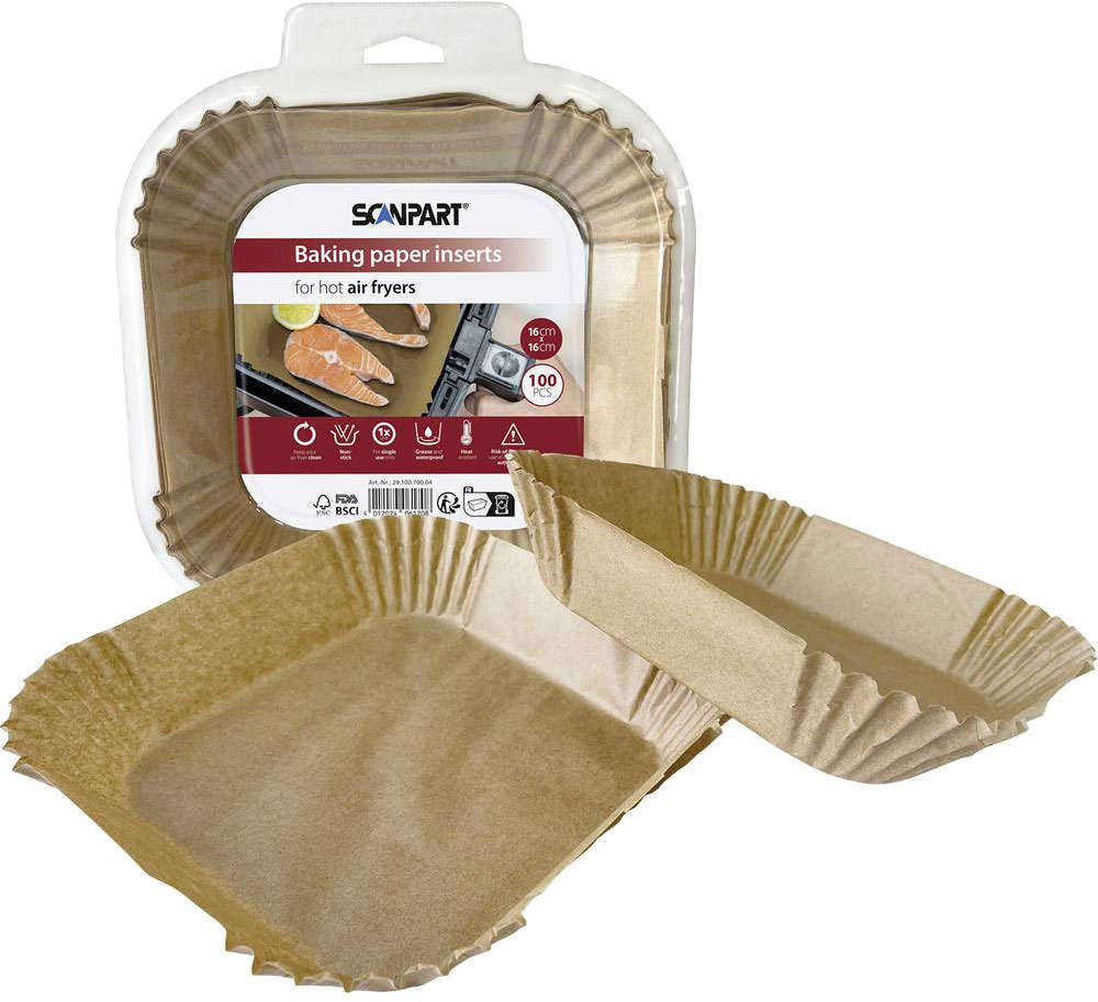 Scanpart Papier do air frayer 16x16 cm 100 szt