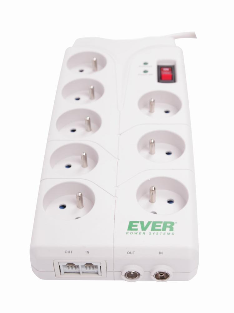 Ever Home - 8 gniazd, 2m, AV/RJ-45, biała