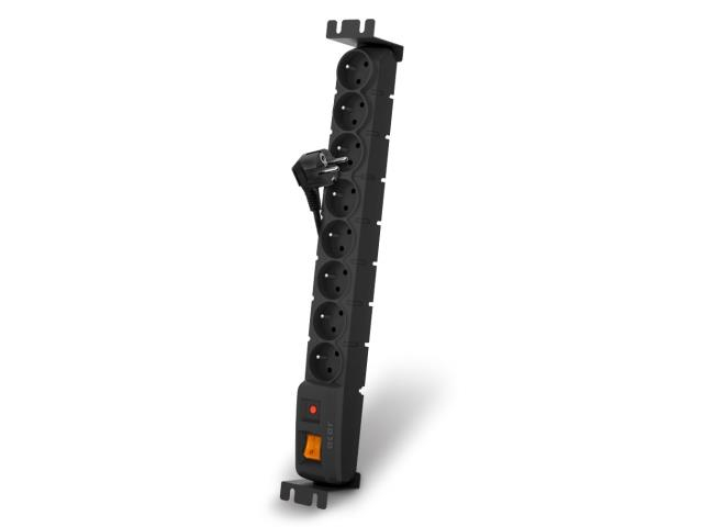 HSK DATA Acar S8 FA RACK 19" - 8 gniazd, 3m, czarna