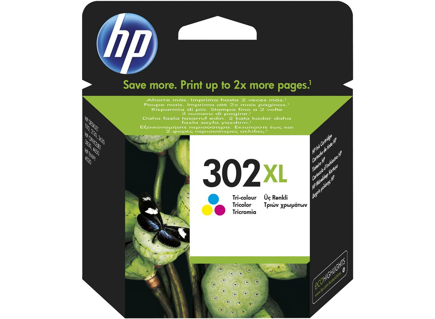 HP 302XL CMY do 330str. Instant Ink