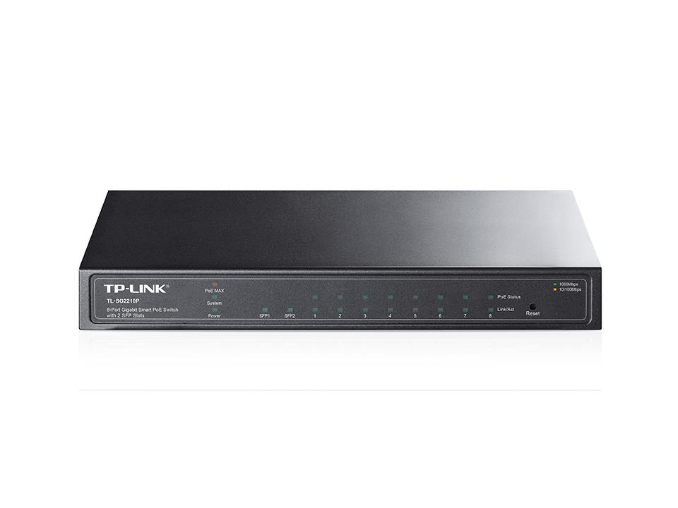 TP-Link 10p TL-SG2210P (8x10/100/1000Mbit 2xSFP, 8xPoE+)