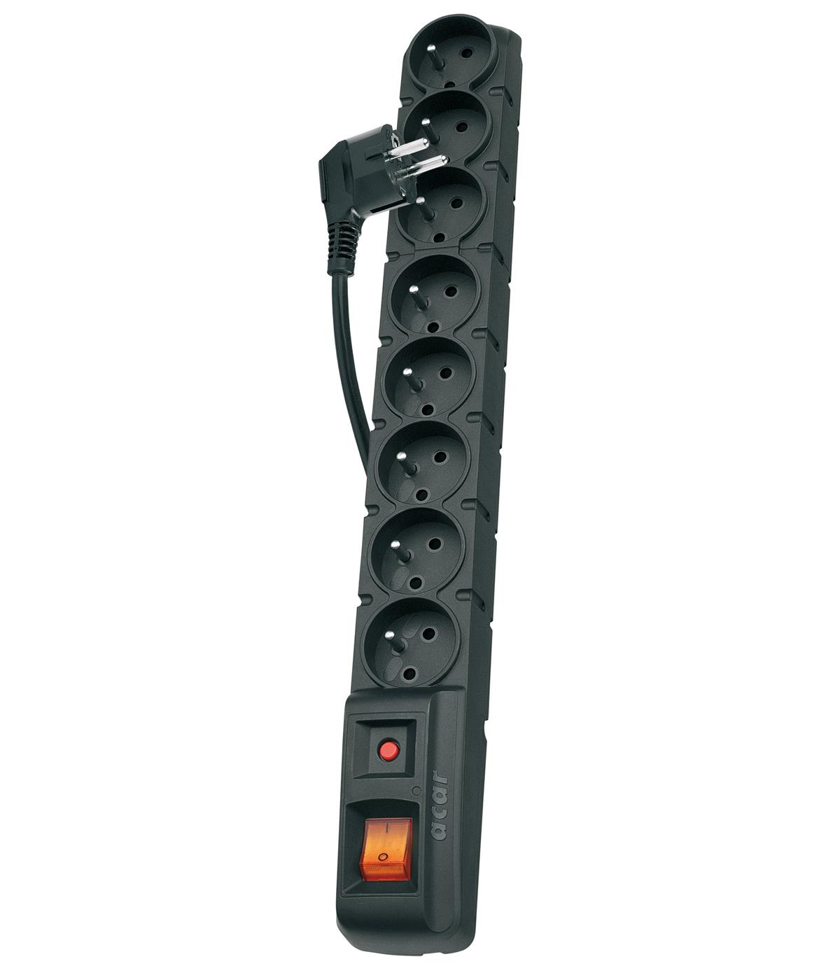 HSK DATA Acar S8 - 8 gniazd, 1,5m, czarna