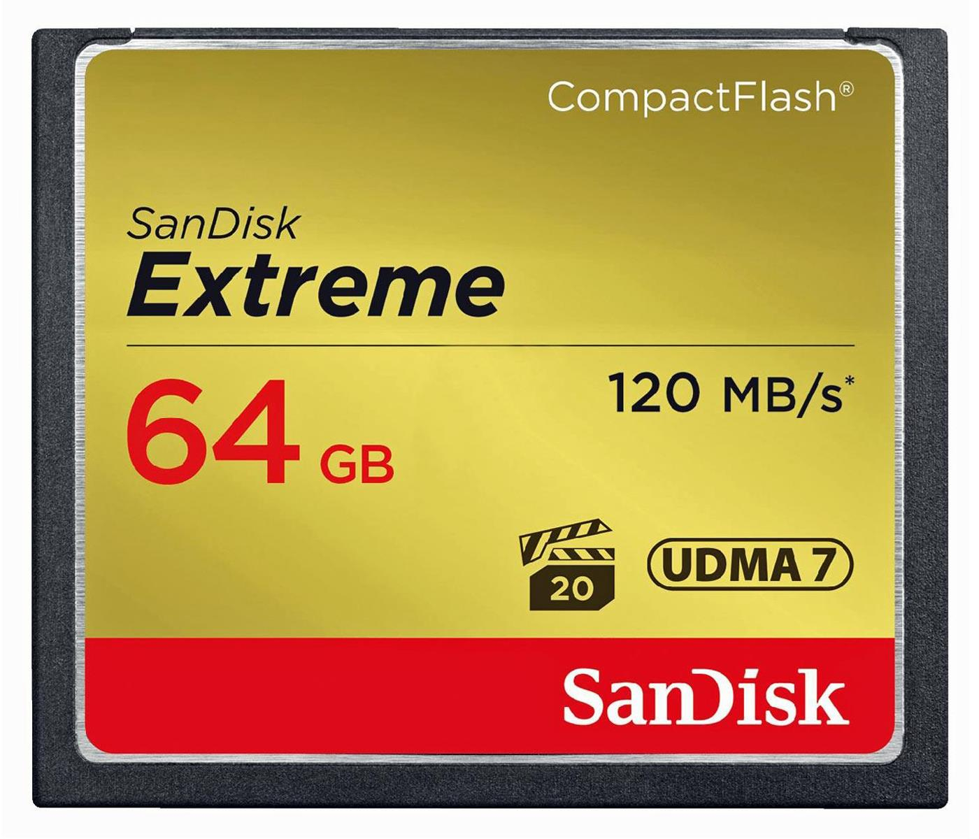 Sandisk 64GB Extreme zapis 85MB/s odczyt 120MB/s