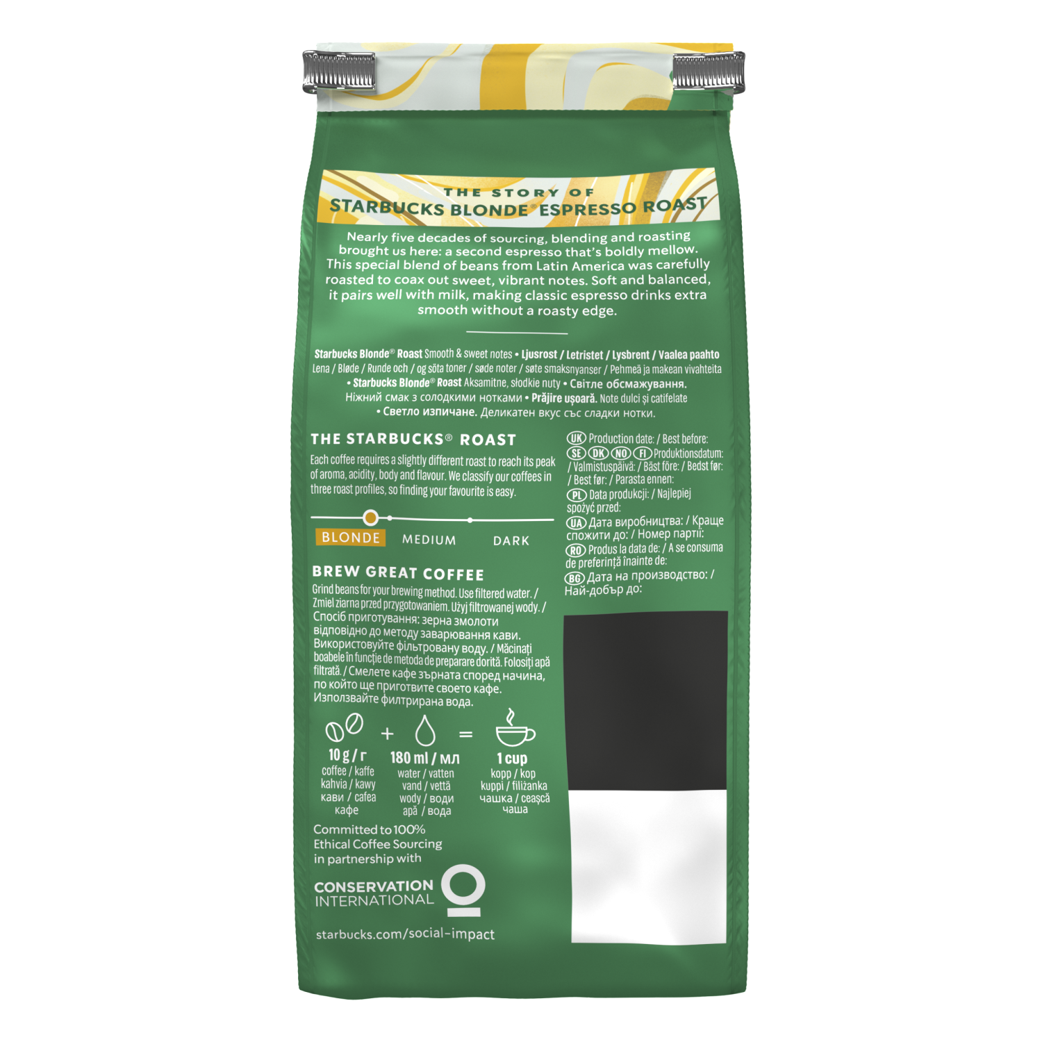 Kawa ziarnista STARBUCKS Blond Espresso